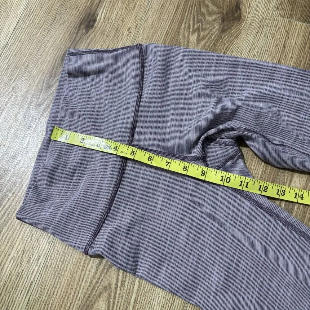 Lululemon Wunder Under High-Rise Leggings Sz 4 Purple Stripe 25” Stretch